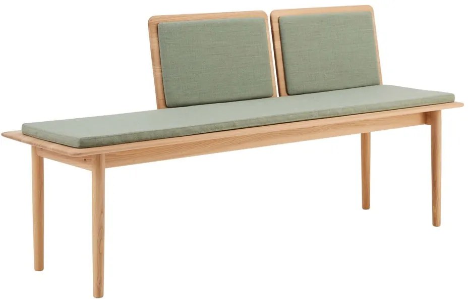 Jasnozielono-naturalna wełniana ławka Elba – Hammel Furniture