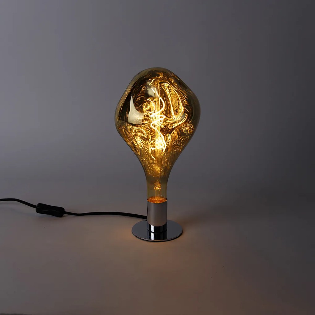 Żarówka LED E27 z możliwością ściemniania G165 lustrzana złoto 6W 100lm 1800K