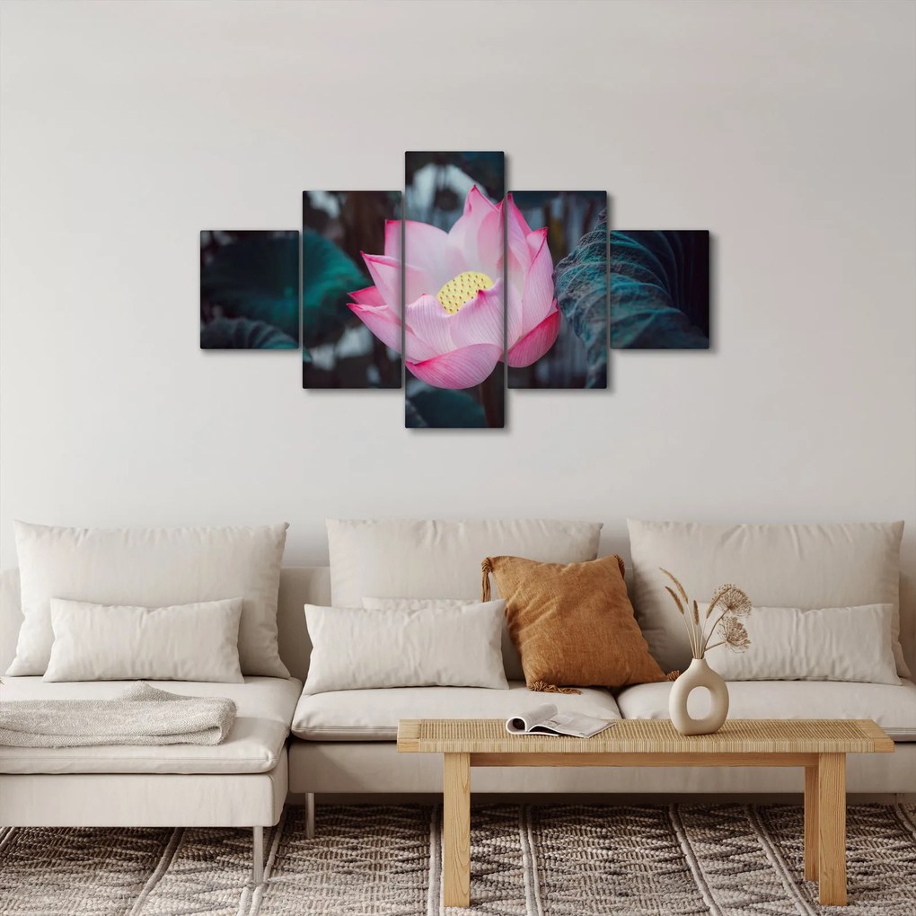 Obraz różowego kwiatu (125x70 cm)