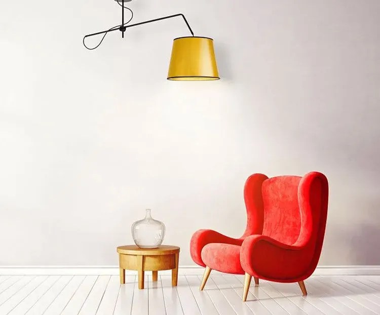 Złota łamana lampa wisząca ruchoma - EX231 Z8-L25