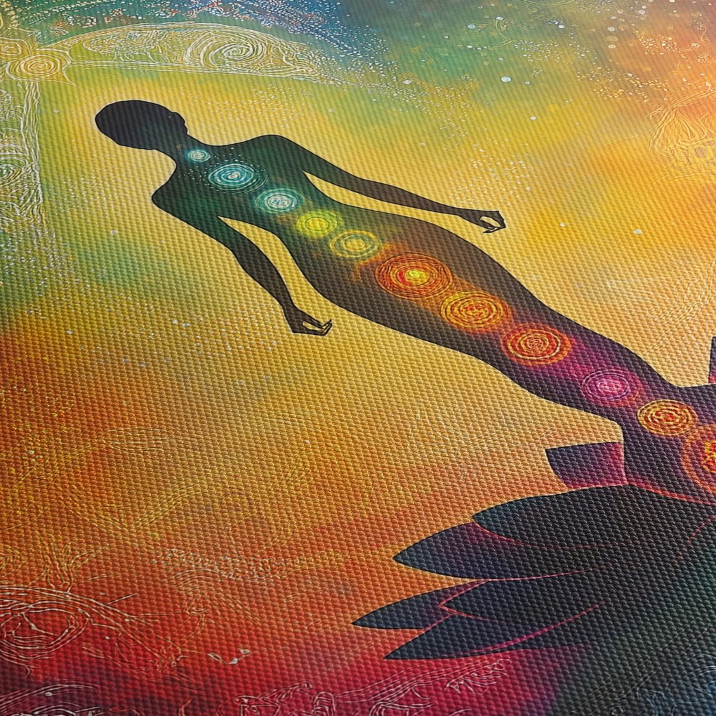 Obraz - Kobieta i czakry (170x50 cm)