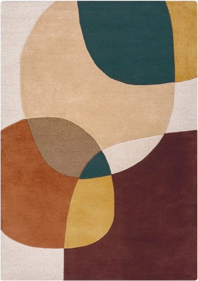 Fioletowy wełniany dywan tkany ręcznie 200x290 cm Glow Purple Multi – Flair Rugs