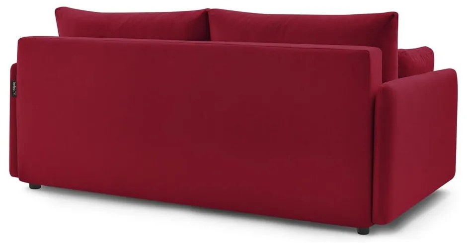Bordowa rozkładana sofa 211 cm Marcel – Bobochic Paris
