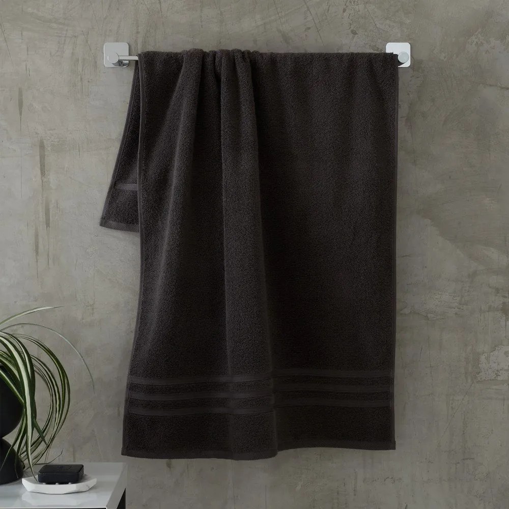 Ciemnoszare bawełniane ręczniki kąpielowe zestaw 2 szt. frotte 90x140 cm Zero Twist – Catherine Lansfield