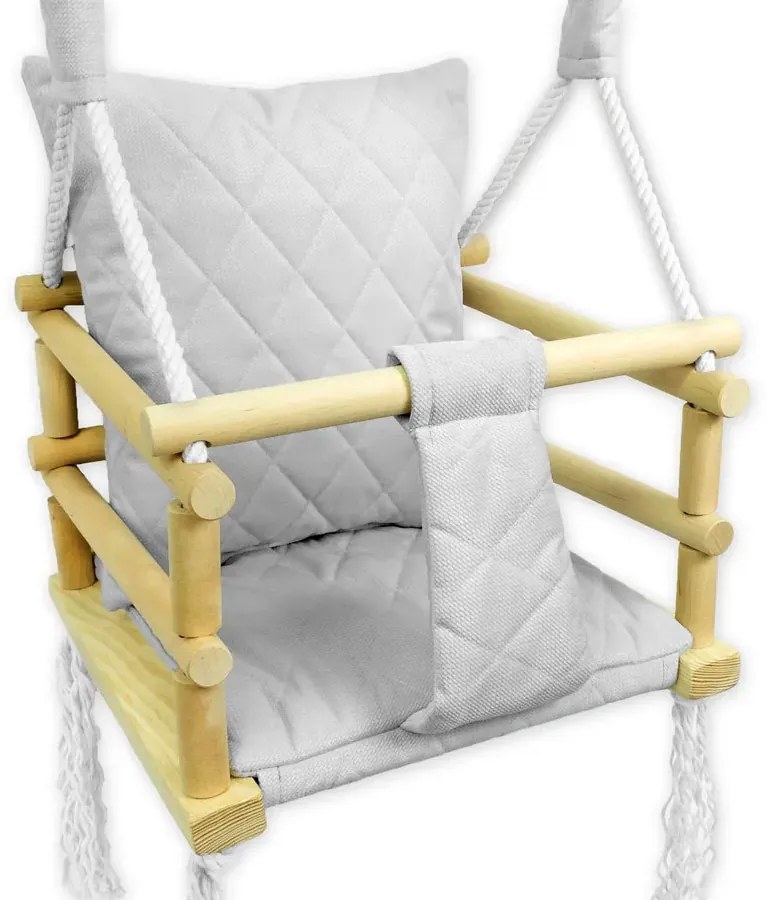 Szara huśtawka rosnąca dla dzieci H6-S17