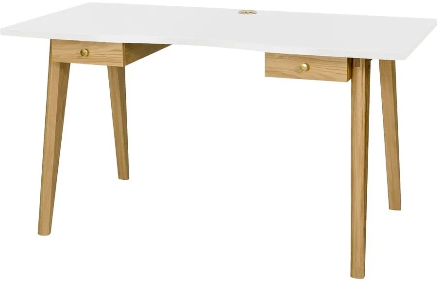Biurko w dekorze dębu 70x140 cm Nice – Woodman