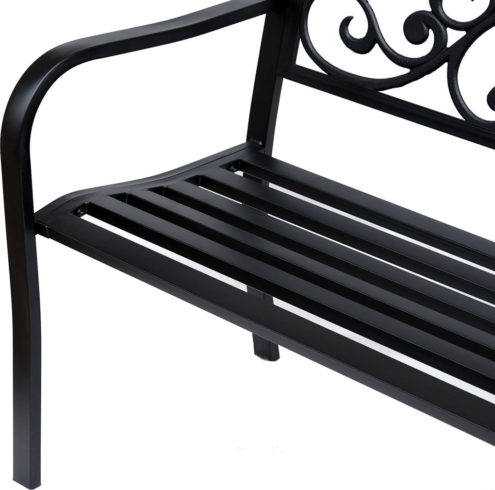 Outsunny ławka ogrodowa 3 osobowa 127 cm x 60 cm x 89 cm | Aosom.pl