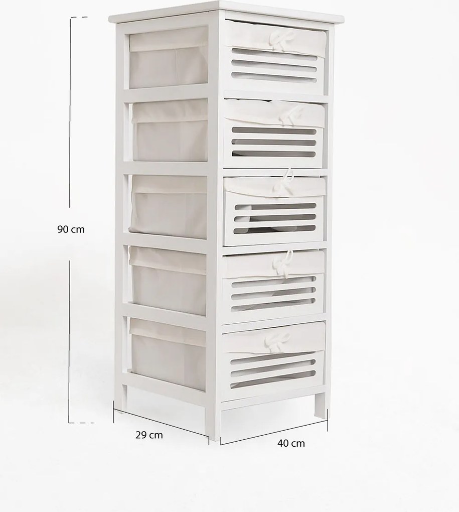 Szeroka komoda Kirota z 5 szufladami