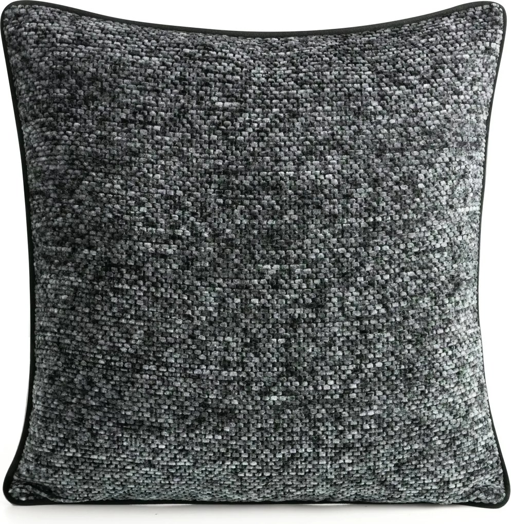 Poszewka dekoracyjna z plecionej tkaniny Bari - stalowa