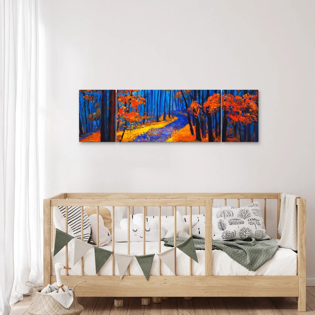 Obraz jesiennego lasu (170x50 cm)