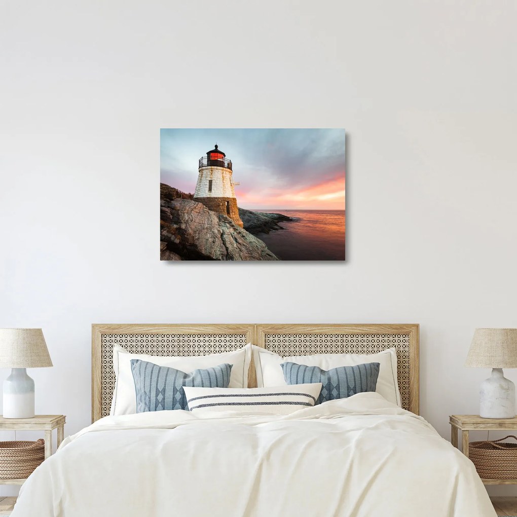 Obraz na szkle - Latarnia morska Castle Hill (70x50 cm)