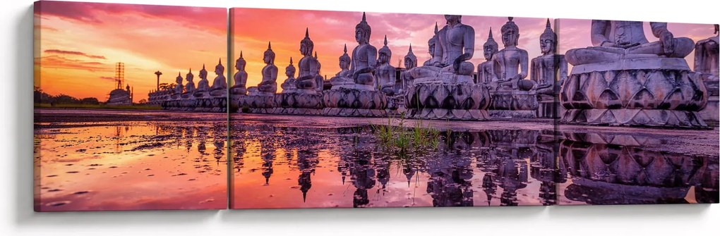 Obraz - Budda podczas zachodu słońca (170x50 cm)