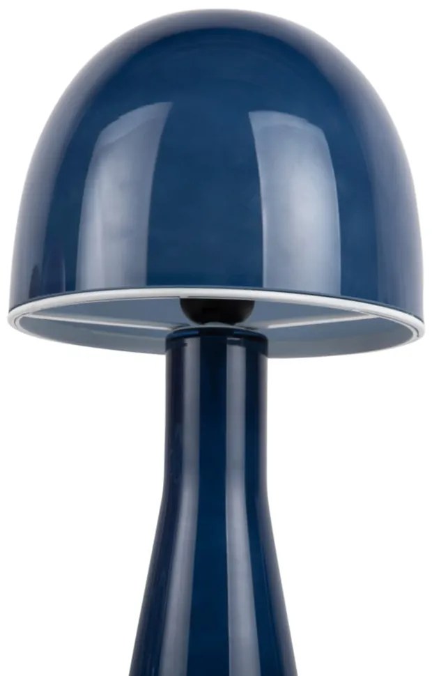 Ciemnoniebieska lampa stołowa ze szklanym kloszem (wysokość 45 cm) Bombin – Leitmotiv