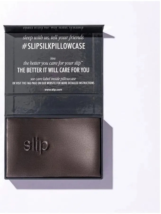 Jedwabna poszewka na poduszkę 51x76 cm Charcoal – slip