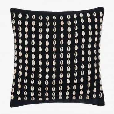 Kwadratowa Poduszka 45x45 Cm Z Bawełny Brusquel Czarna - Sklum