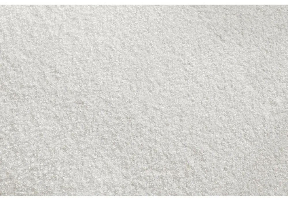 Biały podnóżek modułowy z materiału bouclé Megeve – Bobochic Paris