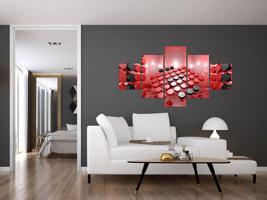 Obraz abstrakcji przycisku (125x70 cm)