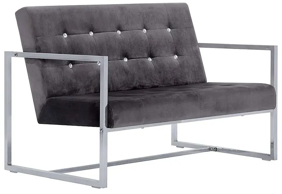 Zgrabna 2-osobowa sofa Aparro - szara