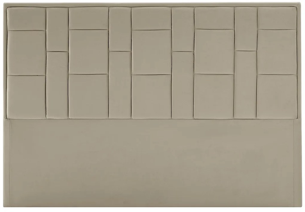 Zagłówek łóżka 180 cm - Welur - Taupe - HERMINE