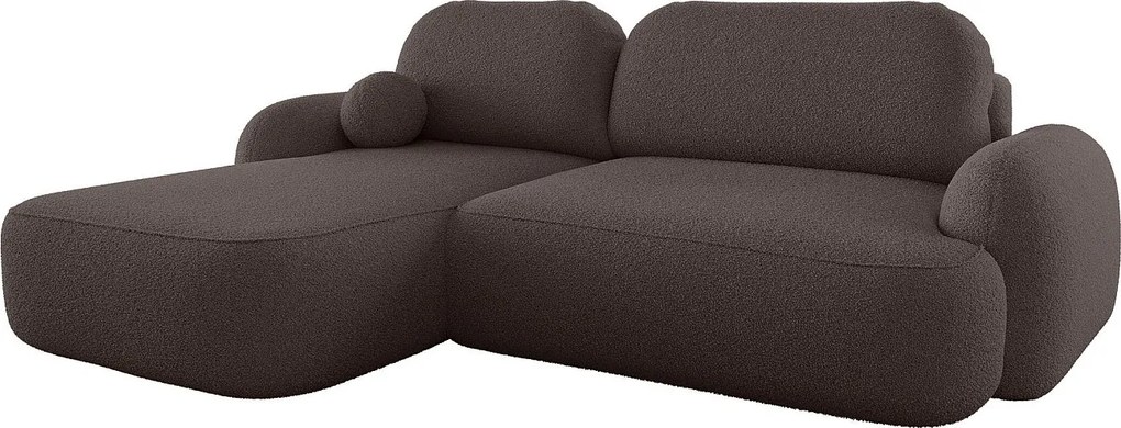 Narożnik BEDANTE MOLLY L Lewy TERRA FROTTE 29 brązowy z funkcją spania Narożnik w kształcie litery L z miejscem do przechowywania