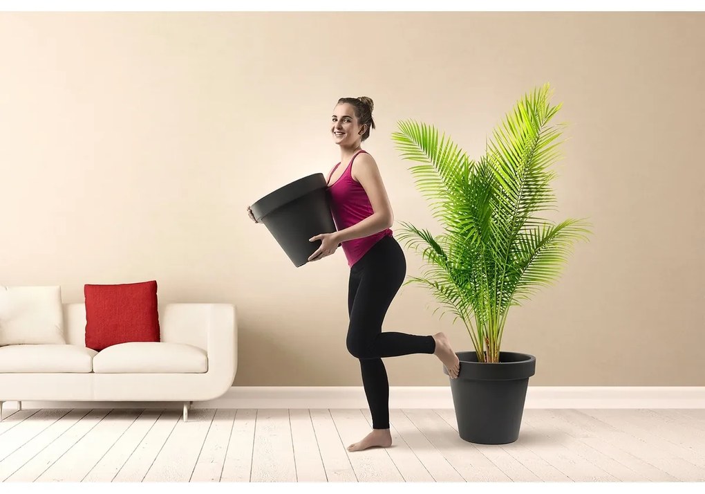 Gardenico Doniczka Metro Twist 'n' Roll antracyt, 39 x 35,5 cm, 39 cm