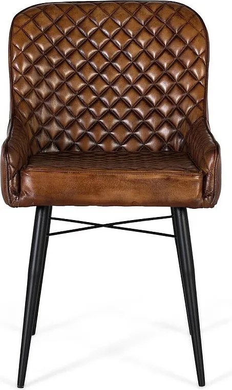 Stara brązowa skórzana leżanka z rembourré dossier