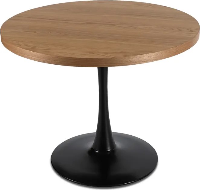 Stół Okrągły LINO 100 cm Dąb Złoty/Czarny Loft