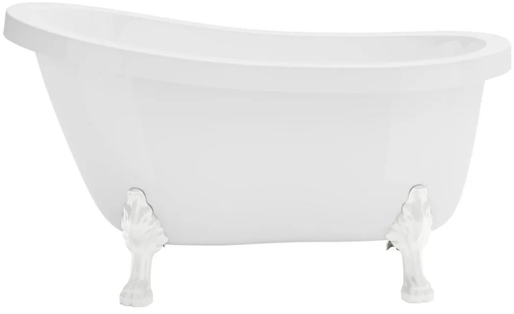 Wanna wolnostojąca retro z białymi nogami w kształcie lwich łap – 171 l – 145 x 74 x 77 cm – Biała – NISOS