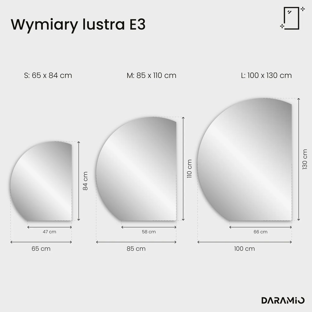 Okrągłe lustro łazienkowe LED E3
