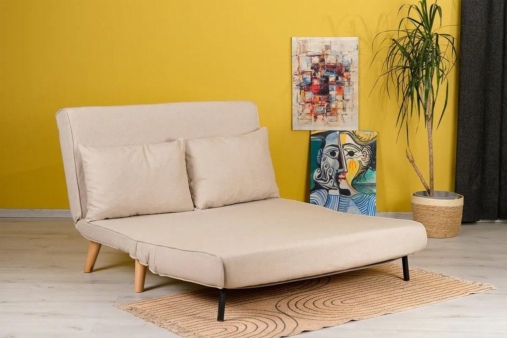 Sofa rozkładana Folde 2 kremowa