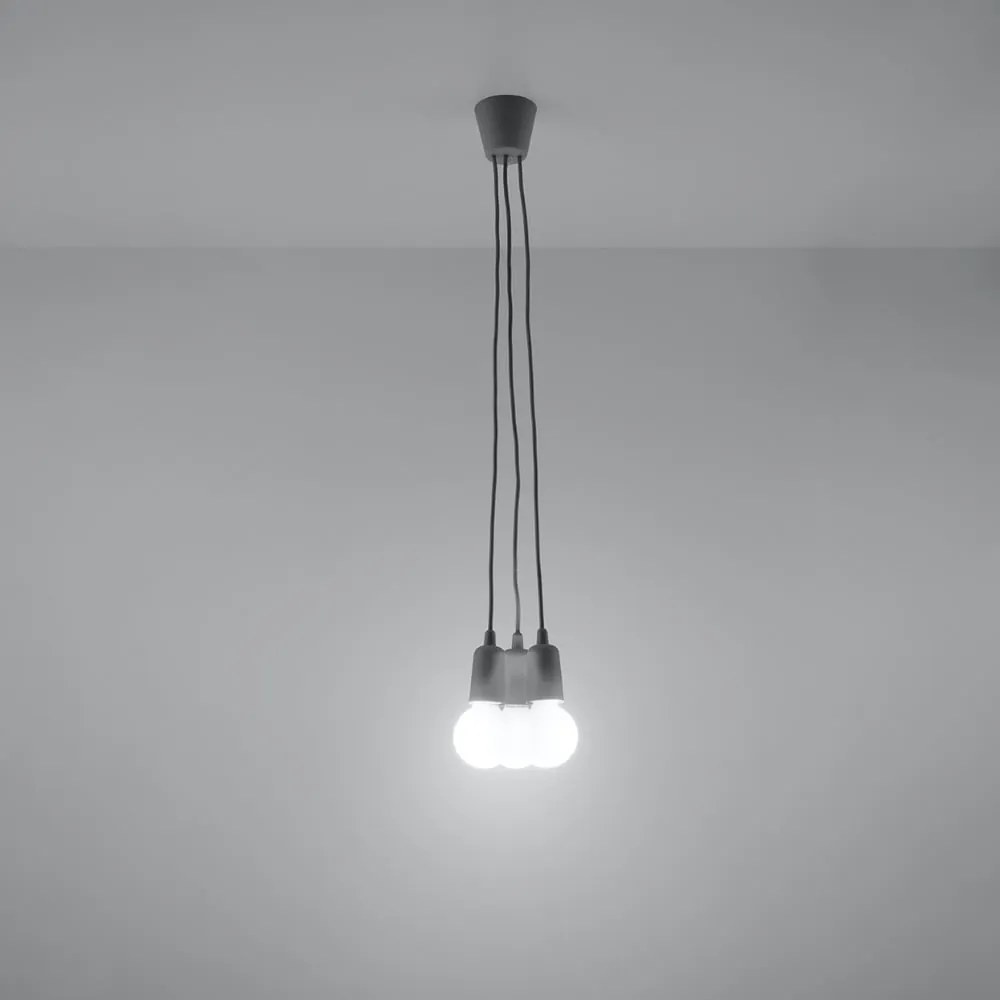 Szara lampa wisząca ø 15 cm Rene – Nice Lamps