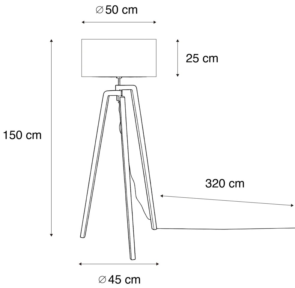 Lampa podłogowa Puros - Czarna z zielonym aksamitnym abażurem 50cm