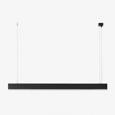 Lampa Sufitowa Wisząca Liniowa Led ↔︎120 Cm Z Aluminium Sevora Czarna - Sklum