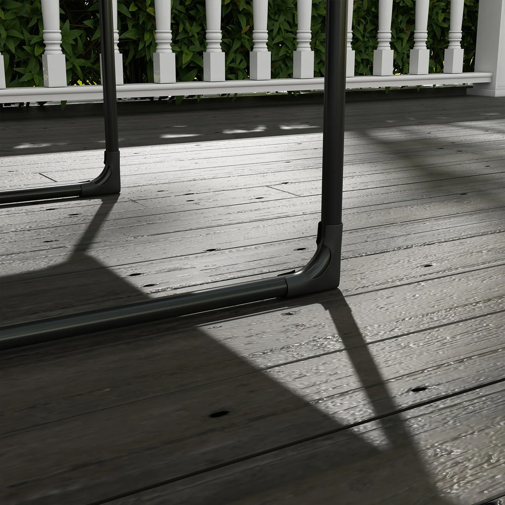 Outsunny Fotel Ogrodowy: Wygodne Siedzisko z Grubą Poduszką, Podłokietniki, Stylowy Design | Aosom PL