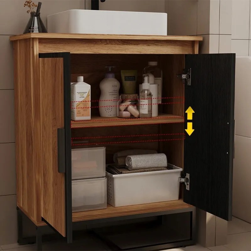 Szafka pod umywalkę łazienkowa jasny brąz 82cm