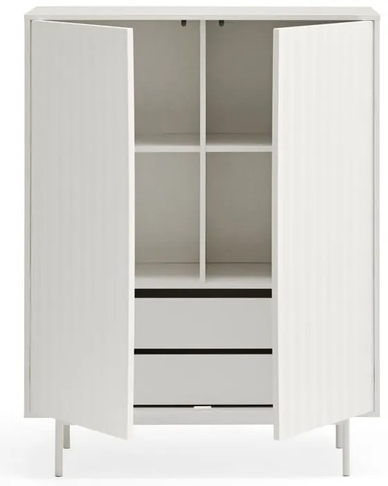 Biała wysoka komoda 97x130 cm Sierra – Teulat