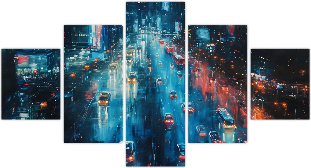 Obraz - Duże miasto, obraz olejny (125x70 cm)