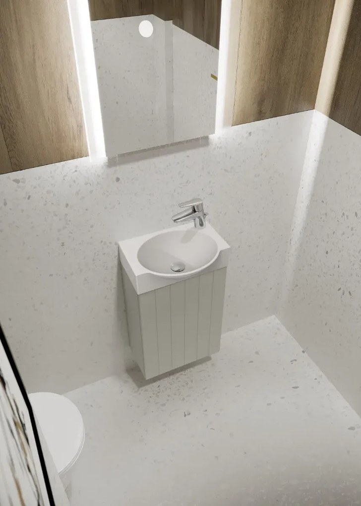 Zestaw Szafka z umywalką DIA 40 cm kaszmir półmat KROFAM