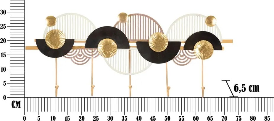 Wieszak w złoto-czarnym kolorze Mauro Ferretti Art