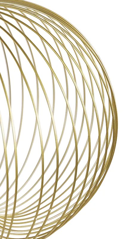 Designerska lampa wisząca złota z czarnym 60 cm - MarnieDesignerski Oswietlenie wewnetrzne