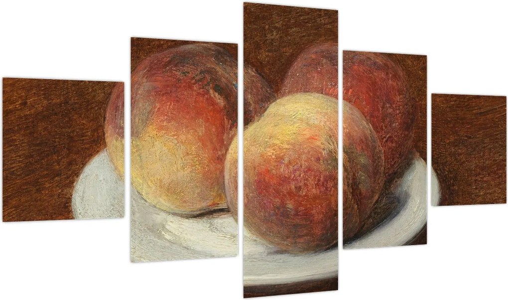 Obraz - Henri Fantin-Latour, Three Peaches on a Plate, reprodukcje (125x70 cm)