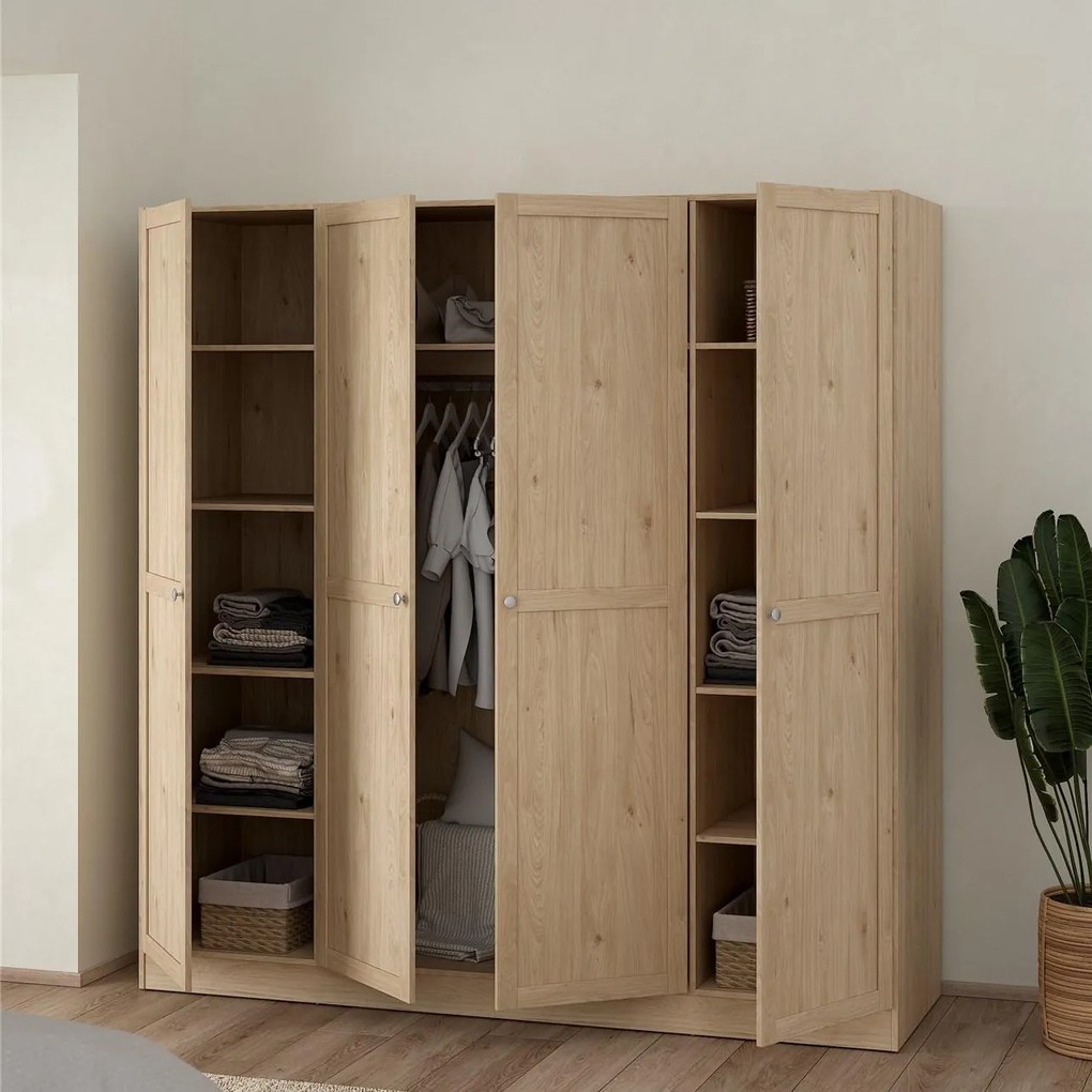 Czterodrzwiowa szafa prowansalska Billund jackson hickory