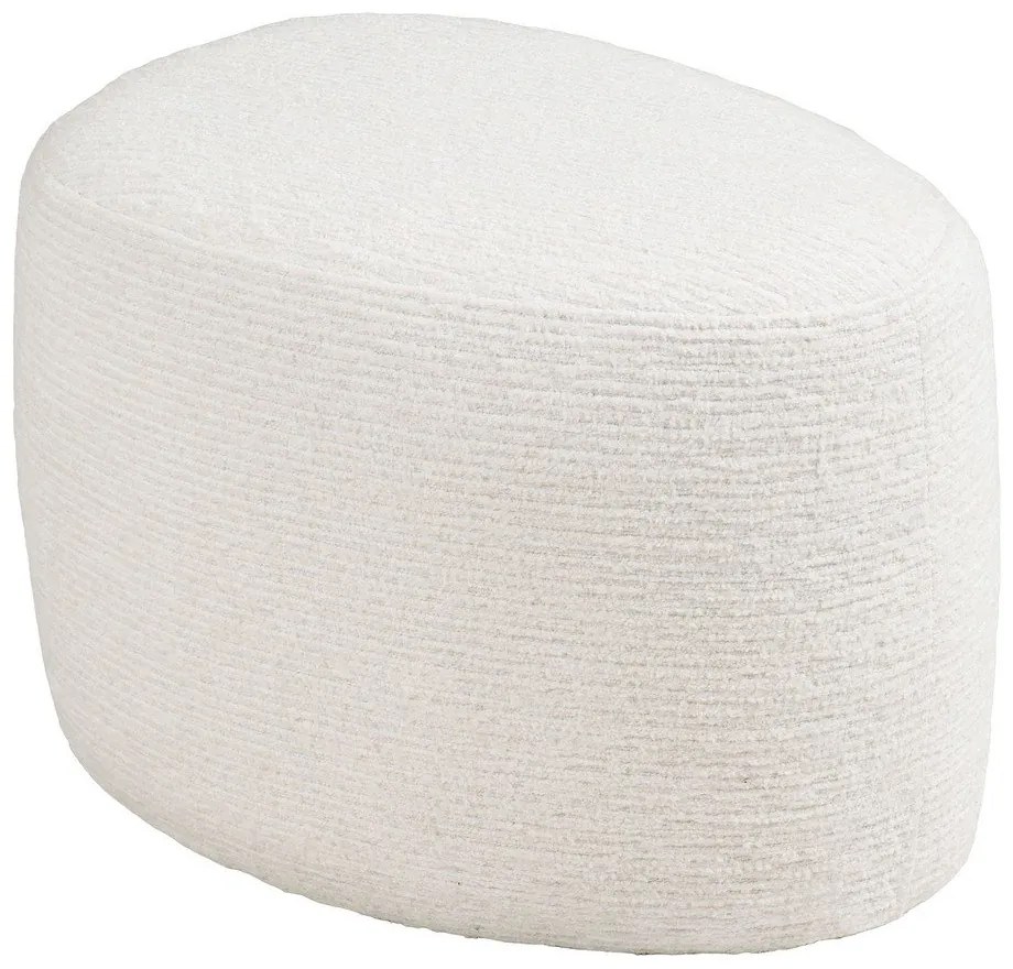Kremowy puf z tkaniny szenilowej Hilo – House Nordic