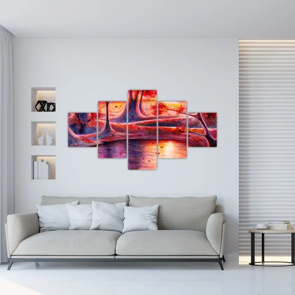 Obraz magicznego lasu (125x70 cm)