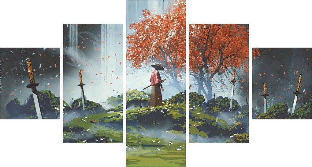 Obraz - Ilustracja przedstawiająca Ogród Mieczy (125x70 cm)