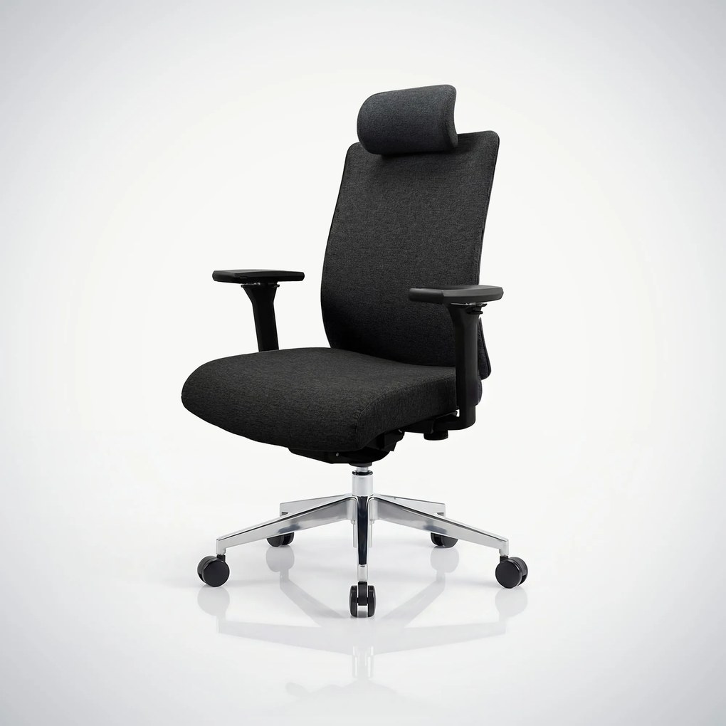 Fotel biurowy ergonomiczny obrotowy czarny: VECTOR