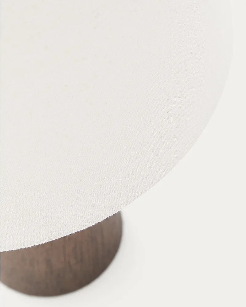 Biała/w ciemnym naturalnym kolorze lampa stołowa z tekstylnym kloszem (wysokość 49,5 cm) Marga – Kave Home