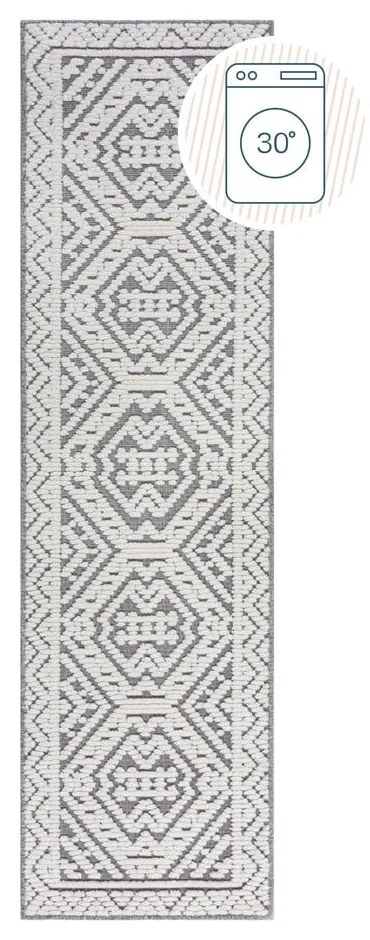 Szary chodnik z szenilu odpowiedni do prania 60x240 cm Jaipur – Flair Rugs
