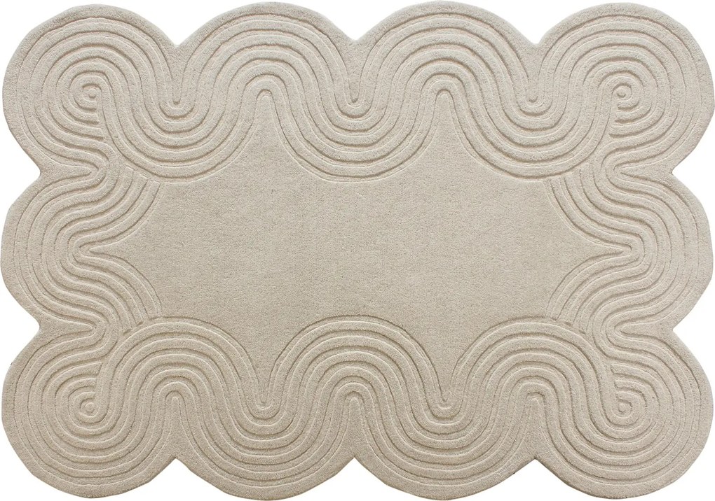 Dywan tuftowany 100% wełna - 200 x 290 cm - Beżowy - 2000g/m² - LUVERA