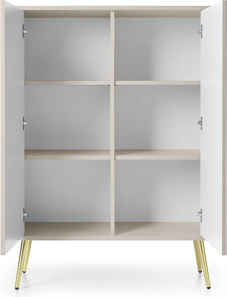 Komoda kaszmirowa, nogi: złote, 103 x 129 x 39 cm